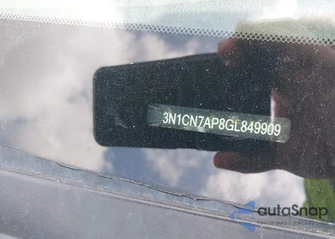 2016 Nissan Versa 1.6 S z USA, uszkodzony, nr VIN 3N1CN7AP8GL849909